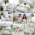 thumbnail image 6 of Green Eucalyptus Leaves Duvet Cover Set, Summer Botanical Weeping Soft Duvet Cover Twin Size Bedding Set 4 Pieces, 1 Quiltcover and 2 Pillowcases with Zipper, 1 Bed Sheet for All Seasons, 6 of 9