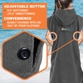 thumbnail image 5 of SUN CUBE Kids Changing Robe Surf Poncho, Kids Beach Towels, Hooded Towel For Toddler Bath Pool, Microfiber Quick Dry Wearable Towel Poncho with Hood, Swim Towel for Boys Girls 3-7 Years, Gray, 5 of 7