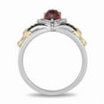 thumbnail image 4 of Evil Queen Ring – Red Heart Garnet & Diamond Wedding Ring in 925 Sterling Silver | Handcrafted Halloween Jewelry for Wome, 4 of 4