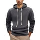 thumbnail image 2 of Sudadera con capucha para hombre, informal, lisa, gruesa, con cordón elástico, cierre de manga larga, blusa con capucha, blusa de poliéster para hombre, 2 of 5