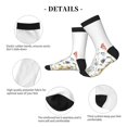 thumbnail image 4 of KLL Watercolor Floral Print Cool Socks Men's Women's Crew Socks Funny Crazy Novelty Stockings, 4 of 7