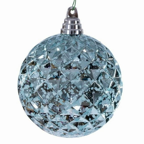 4.75" Baby Blue Diamond Mercury Orn 4/Bg