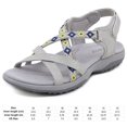 thumbnail image 2 of Sandalias deportivas Sandalias planas Zapatos para caminar con punta abierta Sandalias de cuña baja para mujer, 2 of 9