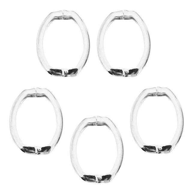 5Pcs Mosquetón Sp Hebilla BLESIY Plata Anillo de resorte ovalado
