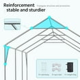 thumbnail image 6 of ADVANCE OUTDOOR 12x20 ft Carport with Adjustable Height from 9.5 ft to 11 ft, Heavy Duty Car Canopy 8 Legs White, 6 of 7