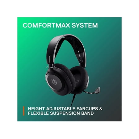 SteelSeries Arctis Nova 1 Wired Gaming Headset for PC with 3.5mm Jack — Black