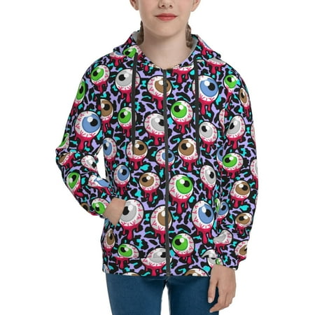 

Hoodies for Teen Girls Boys Space Pattern eye Long Sleeve Youth Kids Essentials Zip Up Hoodie Lghtweight Fashion Hoodies & Sweatshirts Jacket Fall Winter Outfits Tops