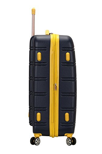 Rockland Adult 1-Piece Solid Print Hardside Checked Luggage, Blue