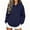 Navy, variant on Horkkom Hoodies for Women Casual Comfort Fall Sweatshirts Drawstring Loose Pullover Hoodie with Pockets S