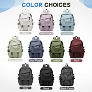Aesthetic School Backpack Waterproof Black Bookbag College High School Bags Lightweight Travel Casual Daypack Laptop Backpacks for Men Women