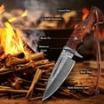 thumbnail image 2 of Custom Handmade Damascus Steel 10" Knife - Alloy Steel Handle (TR-1069 D5), 2 of 8