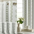 thumbnail image 2 of NICETOWN 100% Blackout Boho Curtain for Bedroom Light Blocking Sounds Reducing Printed Floral Drapes, W52 x L84, Sage Green on White, 2 Panels, 2 of 12
