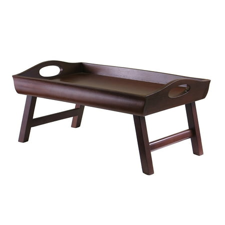 Sedona Single Handle - Winsome Wood Sedona Bed Tray Curved Side, Foldable Legs, Large Handle