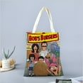 thumbnail image 2 of Bob's Burgers Bolso de tela con estampado de lienzo para mujer, bolsa de compras reutilizable y estética, con cremallera interior, regalo para mujer,40*40cm., 2 of 6