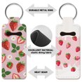 thumbnail image 3 of Elastic Neoprene Keychains Lipstick Bags with Iron Keychain Rings Rectangle Strawberry 9.6x3.8cm 2pcs/set, 3 of 7