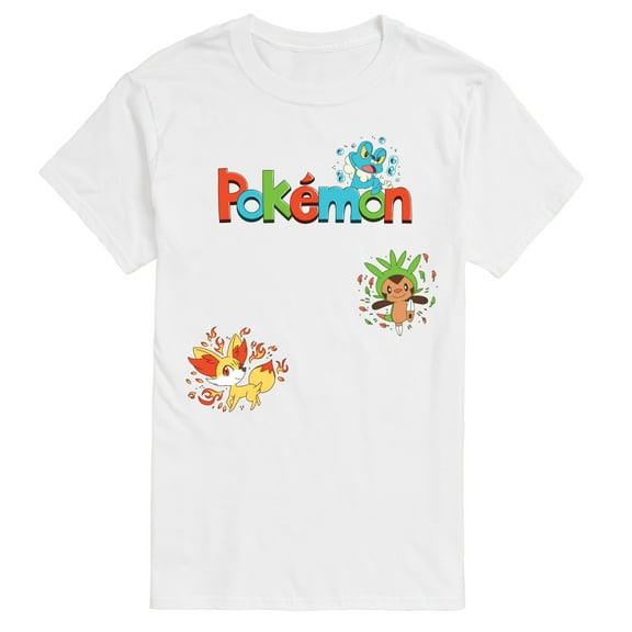 Pokémon - Chespin, Fennekin, Froakie  - Men's Short Sleeve Graphic T-Shirt