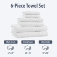 thumbnail image 3 of Fresh Linen 100% Egyptian Cotton Super Soft 6 Piece Towel Set, 3 of 4