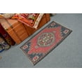 thumbnail image 3 of 1.7x3.3 ft Small Rugs, Vintage Rug, Turkish Rug, Antique Rugs, Rugs For Entry, Red Moroccan Rugs, Small Wool Rug, 13192, 3 of 10