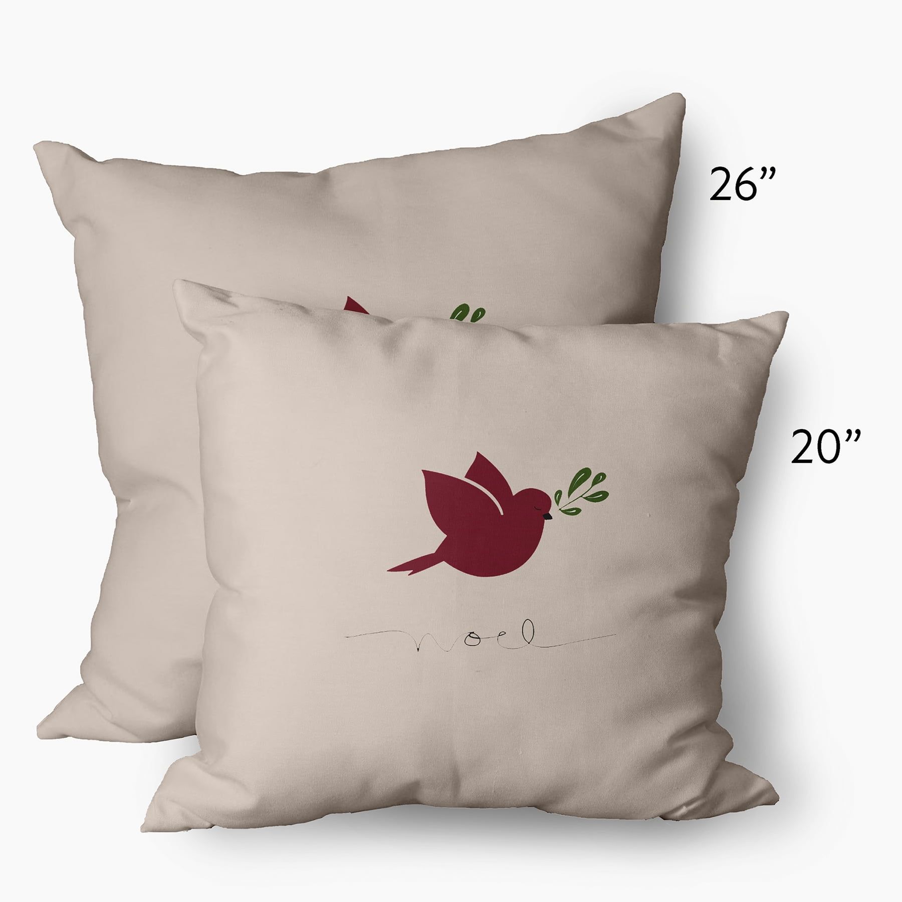 Simply Daisy 14" x 20" Noel Bird Outdoor Throw Pillow