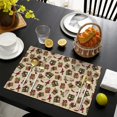 thumbnail image 4 of Beige Christmas Gift Pattern Summer Placemats Table Placemats Set Of 4-Linen Kitchen Washable Placemats Table Mats 11.8"x17.7" Non-Slip Heat Resistant, 4 of 6