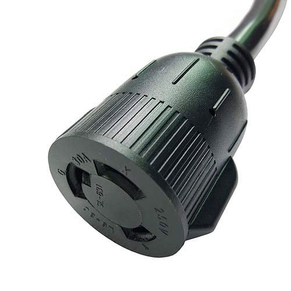 Parkworld 885118 Power Adapter Cord 4-Prong Generator 30A Locking L14-30 Male Plug to Twist Lock 30 AMP L6-30 Female Receptacle