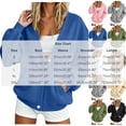 thumbnail image 4 of Winter Oversized Sweatshirt for Women V-Neck Long Sleeve Button Front Cardigan Fall Loose Coat with Pockets, 4 of 7