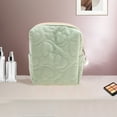 thumbnail image 5 of Unique Bargains 1 Pc Heart Pattern Makeup Bag for Business Travel Green Polyester, 5 of 5