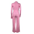 thumbnail image 5 of safuny Women's Casual Suit Plus Size Suit for Girlfriend Wife Daughter Dressy Lapel Long Sleeve Knitted Comfy Casual Solid Color Pink XL, 5 of 6