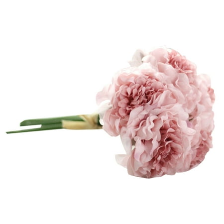 Artificial Silk Fake Flowers Peony Floral Wedding Bouquet Bridal Hydrangea