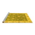 thumbnail image 2 of Ahgly Company Machine Washable Indoor Square Oriental Yellow Traditional Area Rugs, 3' Square, 2 of 4