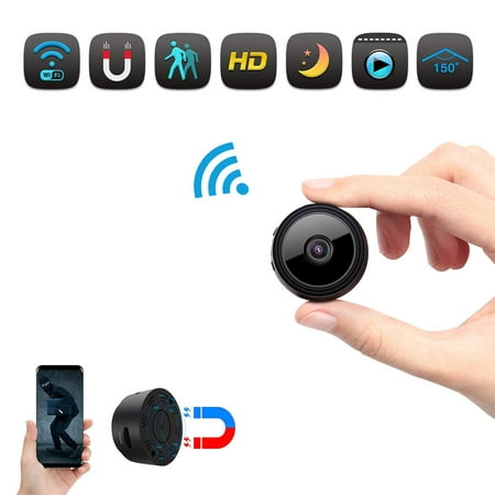 Juslike Mini Camera, Portable Home Security Battery Powered HD 1080P Wireless Nigh Vision Small Nanny Cam Home Magnetic Security Camera Remote Monitor Phone (Best Nanny Cam App)