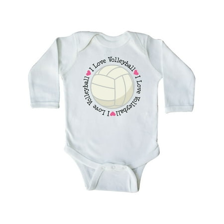 

Inktastic Volleyball Gifts for Girls Gift Baby Girl Long Sleeve Bodysuit