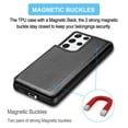 thumbnail image 3 of Galaxy S21+ Case, Samsung Galaxy S21 Plus Wallet Case, Takfox Shockproof Leather Case w/ Card Pockets 3 Cards Slots Cash ID Credit Card Flip Phone Cases Cover Kickstand Magnetic Hard Cases, Black, 3 of 7