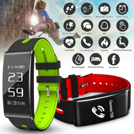 Waterproof Bluetooth s11 Smart BraceletWatch with OLED Touch Screen Fitness Tracker with Heart Rate Sleep Monitor Pedometer Calorie Counter for iOS Android Phones Christmas (Best Heart Rate Monitor And Calorie Counter)