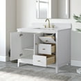 thumbnail image 4 of Vanity Art 42" Bathroom Vanity with Sink and Engineered Marble Top, Freestanding Storage Cabinet with 2 Drawers, 1 Shelf and Flip Down Tray, 4 of 6