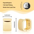 thumbnail image 4 of Alexcraft 925 Sterling Silver Square Hoop Earrings for Women | 14K Gold Plated Geometric Rectangle Hoop Earrings | Trendy Hypoallergenic Jewelry Gift for Woman, 4 of 7