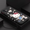 thumbnail image 2 of Sanrio-funda de teléfono de Hello Kitty para iPhone, carcasa de silicona con cordón para modelos 14, 13, 12, 11 Pro Max, Mini, X, XR, XS MAX, SE 2020, 8, 7 Plus zhangmengya LED, 2 of 2
