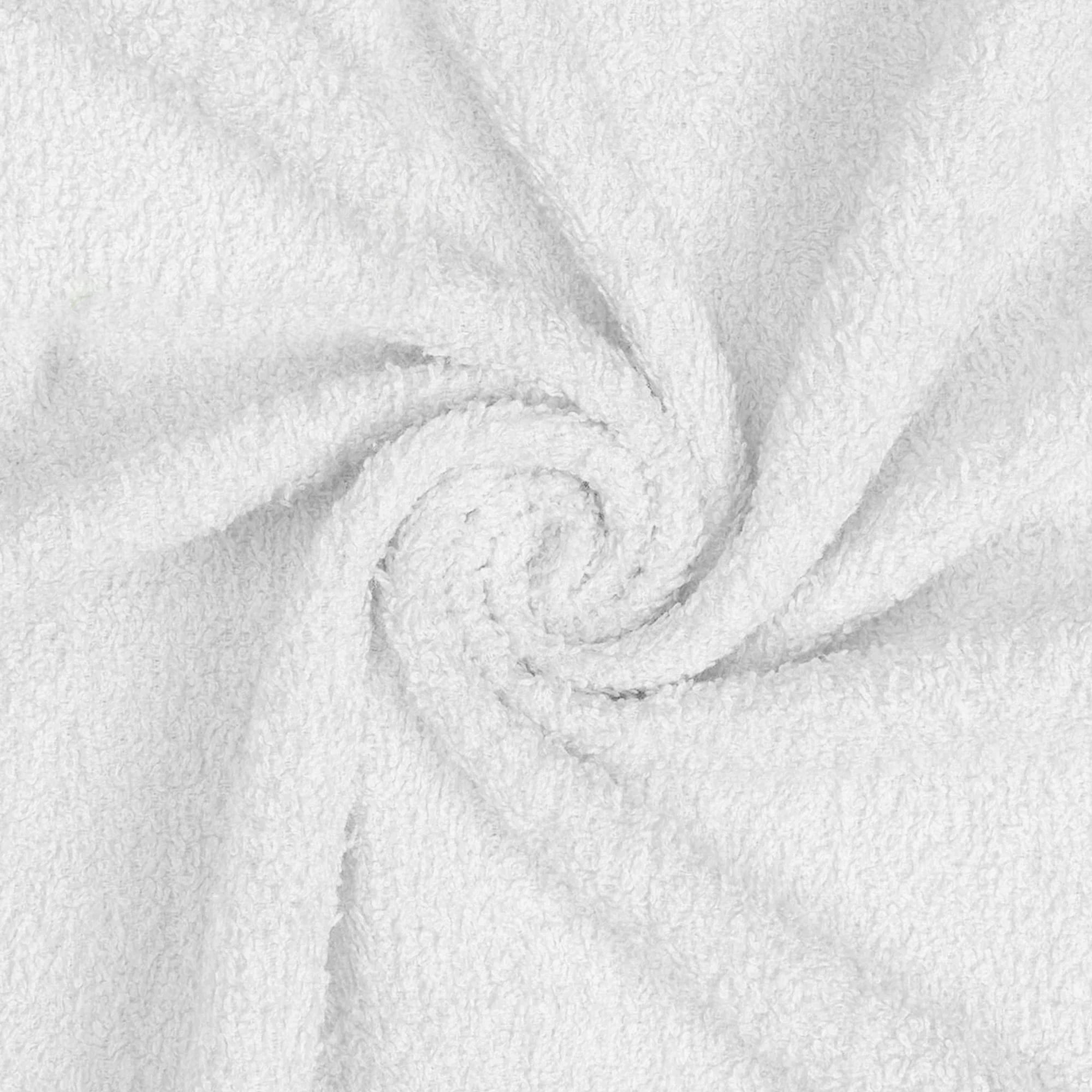 Cut by the Yard 100% Cotton Terrycloth, White , 44" Wide for Sewing by David Textiles