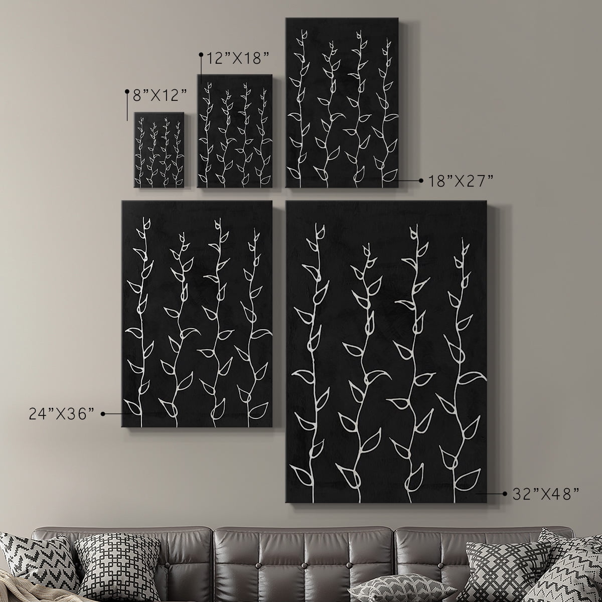 Ivory Vines I Premium Gallery Wrapped Canvas - Ready to Hang