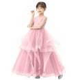 thumbnail image 2 of Ekidsbridal Girl Pageant Flower Girl Dress - Satin Heart Cutout with Ruffled Tulle 329-A (Size: 4-12), 2 of 3