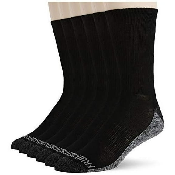 M8921B6-12-SP Socks,Mens,10-13,Black,PK6 G9057081