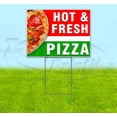 thumbnail image 1 of Hot & Fresh Pizza (18" x 24") Yard Sign, Includes Metal Step Stake, 1 of 6