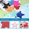 thumbnail image 3 of Uxcell Parche de estrella de lentejuelas para planchar, parches de lentejuelas bordados para reparación de ropa, decoración de mochila y zapatos, rojo 5 en, 3 of 5