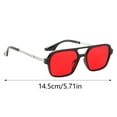 thumbnail image 3 of Retro 70s Square Sunglasses For Women Men Flat Narrow Tinted Glasses Riding Glasses Womens Lazy Goggles Goggles for Dirt Cooking Goggles Rushing Flying Glasses Fast Gear Snowmobile Seats Moped Youth, 3 of 4