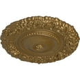 thumbnail image 3 of Ekena Millwork 21"OD x 2"P Marseille Ceiling Medallion (Fits Canopies up to 7 3/8"), Hand-Painted Pale Gold, 3 of 6