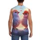 thumbnail image 4 of Fotbe Heart Sky Bird Couple Men's Camiseta sin Mangas Estampada para Hombres, Playera Casual para Gimnasio, Entrenamiento, Playa-3X-Large, 4 of 7