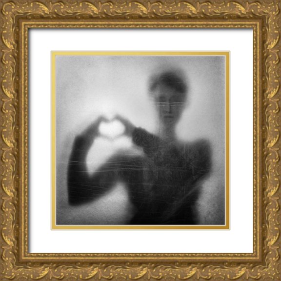 Schleicher-Schwarz, Roswitha 20x20 Gold Ornate Wood Framed with Double Matting Museum Art Print Titled - Heart over Head