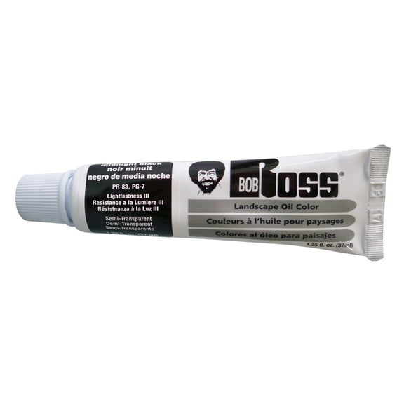 Bob Ross Oil Paint, 37ml Tube, Midnight Black