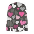 thumbnail image 6 of Women's Button Down Cardigan Cute Heart Print Crew Neck Soft Cardigan Sweater Coat Valentine's Day Gifts, 6 of 6