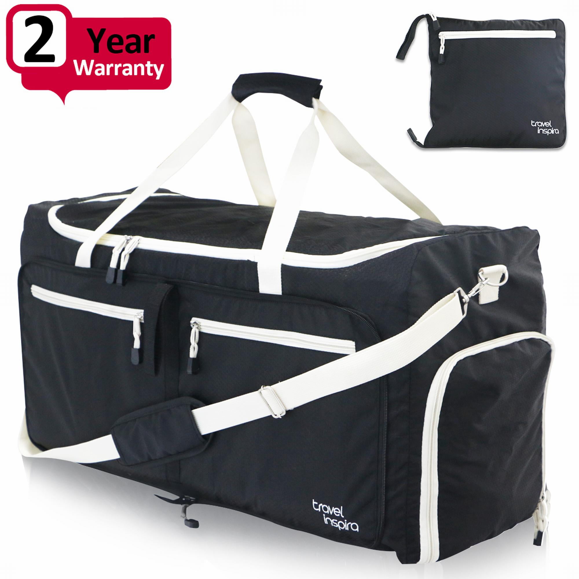 Travel Inspira Large Foldable Duffel Bag XL For Packable Duffle Luggage Gym Sports by